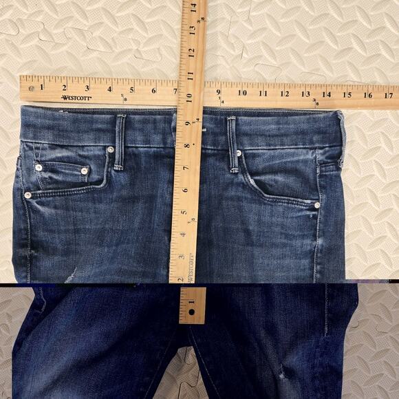 Mother Jeans Womens 27 Looker Ankle Chew Breaking The Law Crop Skinny Distressed - Picture 12 of 14
